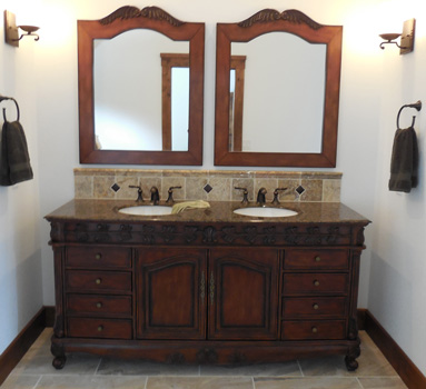 Altecca Remodel Idaho City Idaho Bathroom vanity floor tile remodel thumbnail